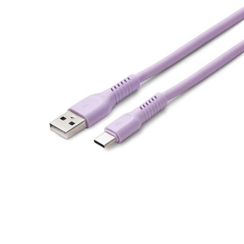 COLORUM cable USB-A - USB-C 1,8m 3A CK60-AC-09 xLavenda - Billede 2