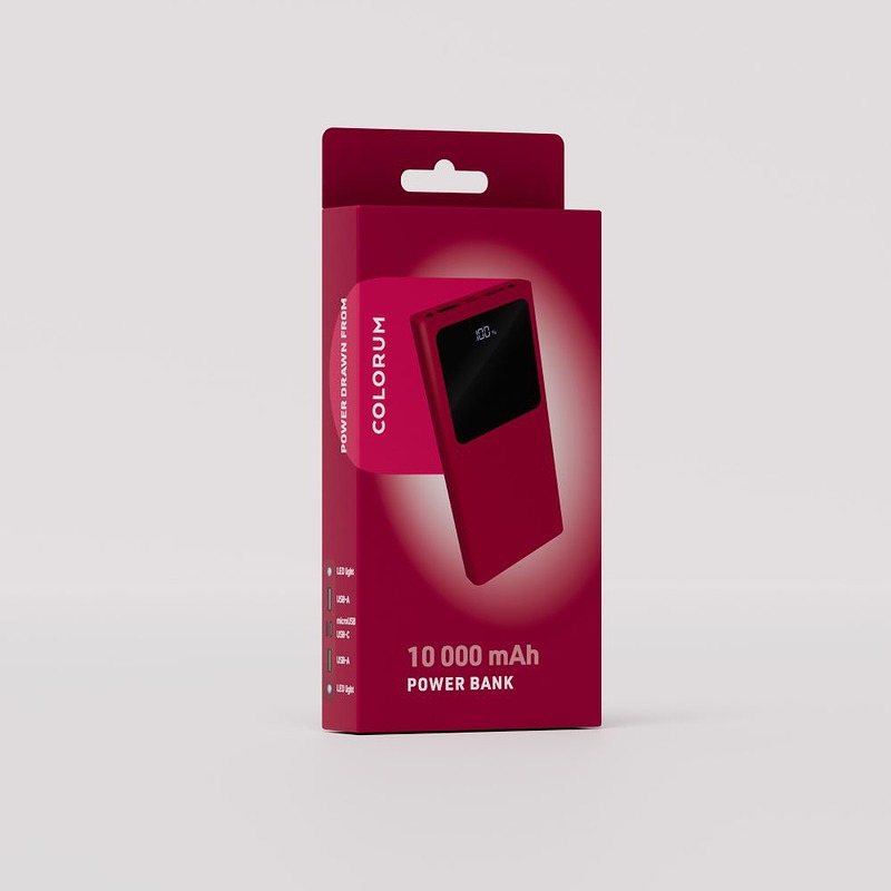 COLORUM Power bank 10 000 mAh CPB10-02 xMagenta - Billede 3