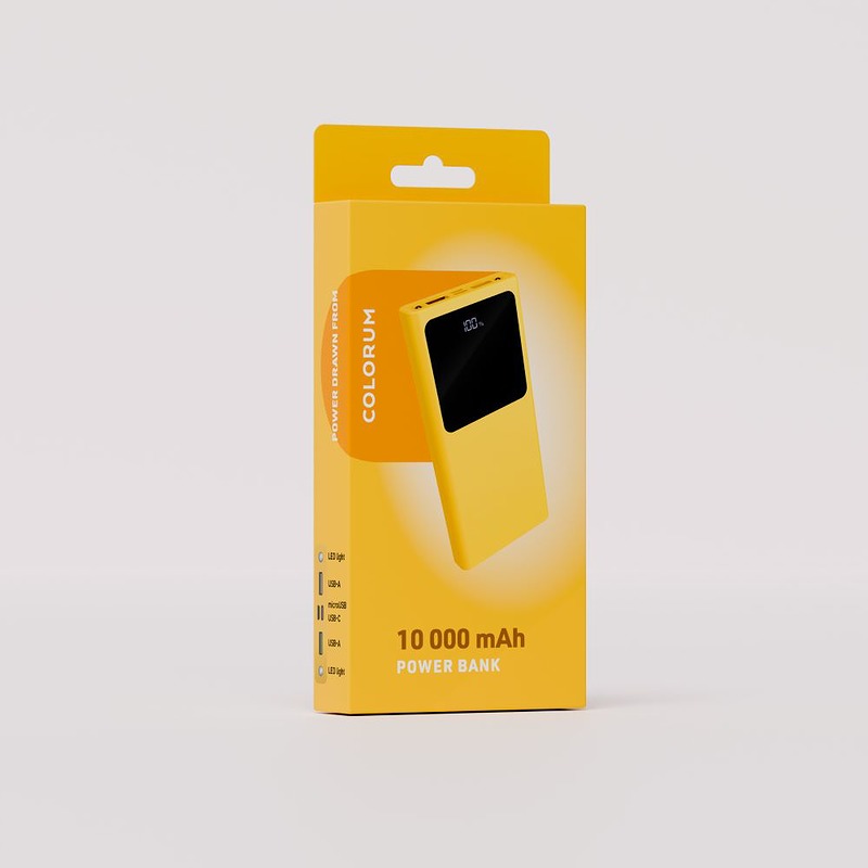 COLORUM Power bank 10 000 mAh CPB10-05 xYellow - Billede 3