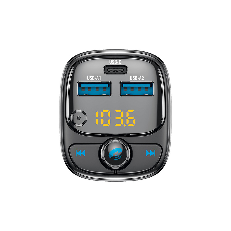 Forever FM transmitter BT 2 x USB-A 1 x USB-C PD 30W TR-370 black - Billede 2