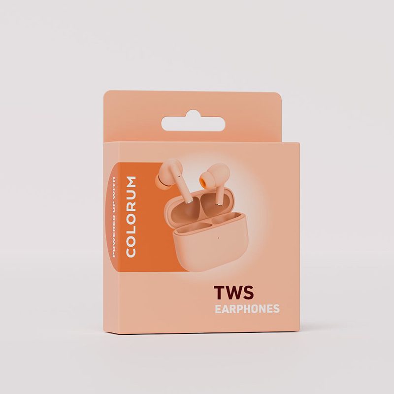COLORUM TWS Bluetooth earphones CTWS-14 x Peach Fuzz - Billede 3