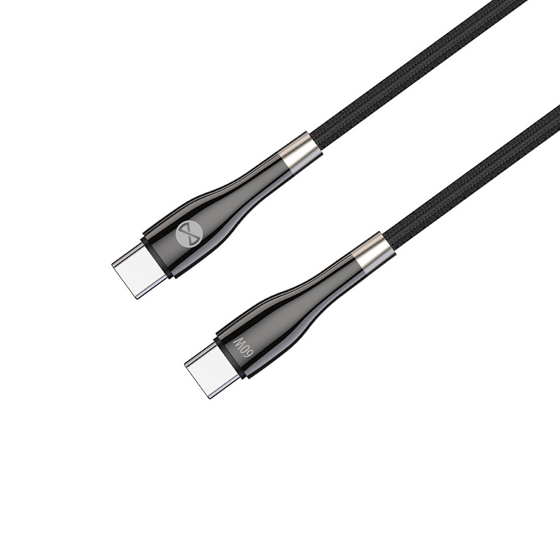Forever Sleek cable USB-C - USB-C 2,0 m 60W black - Billede 3