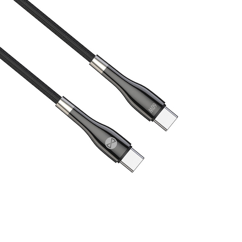 Forever Sleek cable USB-C - USB-C 2,0 m 60W black - Billede 4
