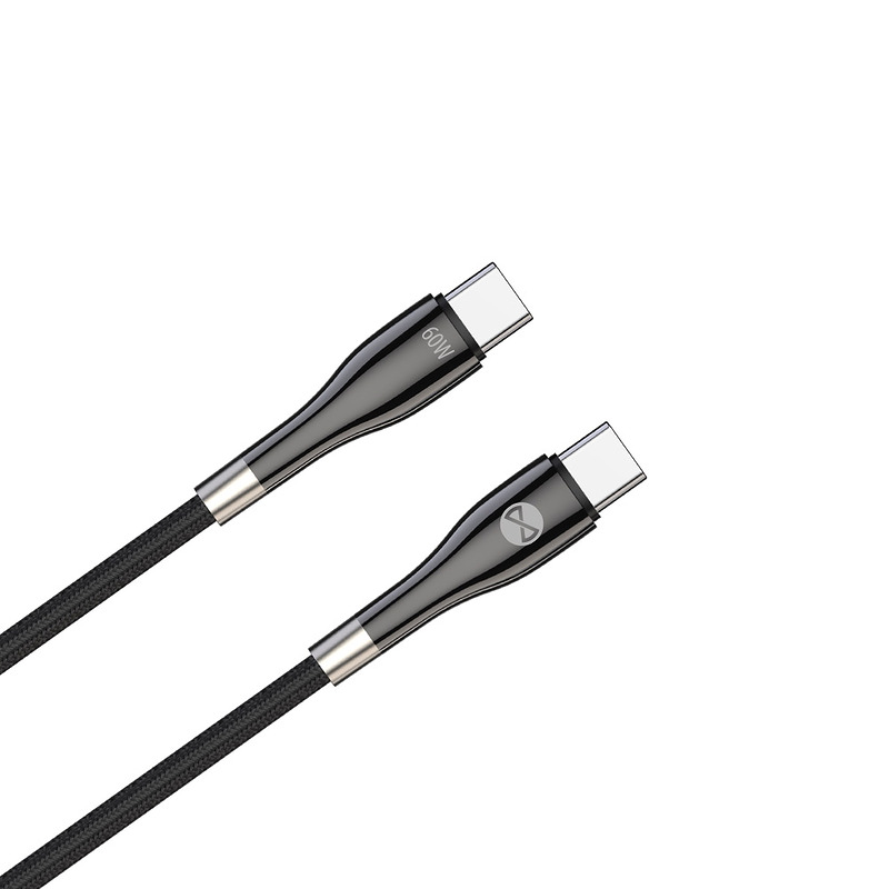 Forever Sleek cable USB-C - USB-C 2,0 m 60W black - Billede 5