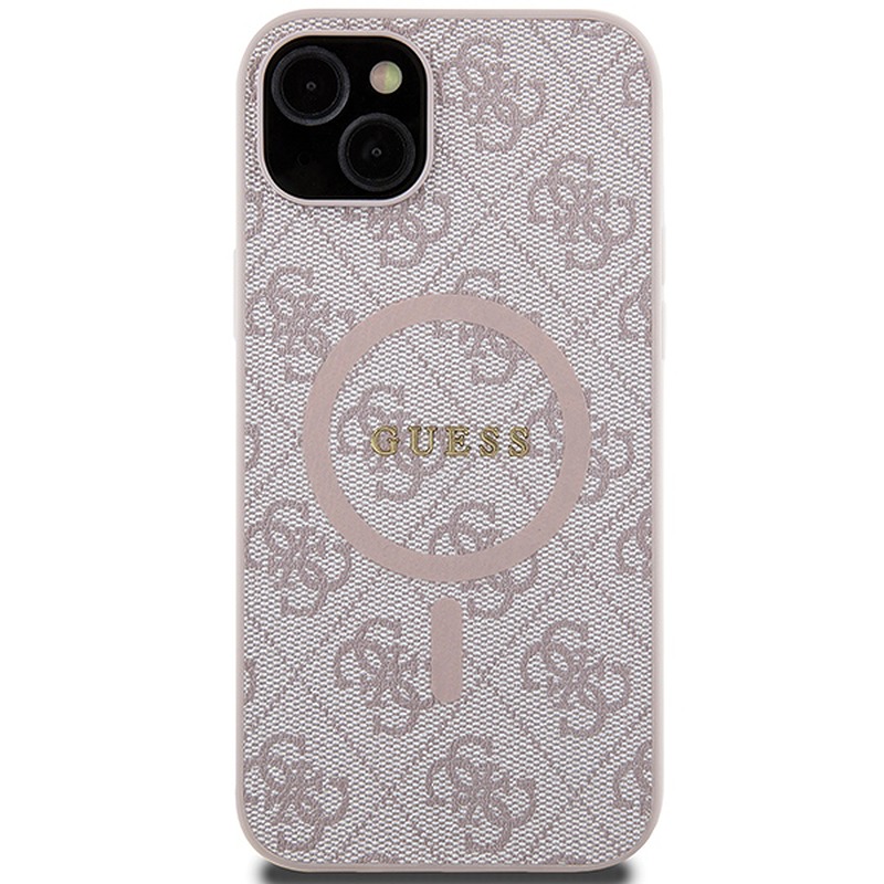 Guess case for iPhone 15 6,1" GUHMP15SG4GFRP pink HC MAGSAFE PU 4G RING CLASSIC LOGO - Billede 3