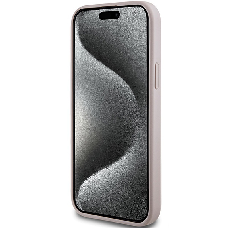 Guess case for iPhone 15 6,1" GUHMP15SG4GFRP pink HC MAGSAFE PU 4G RING CLASSIC LOGO - Billede 5