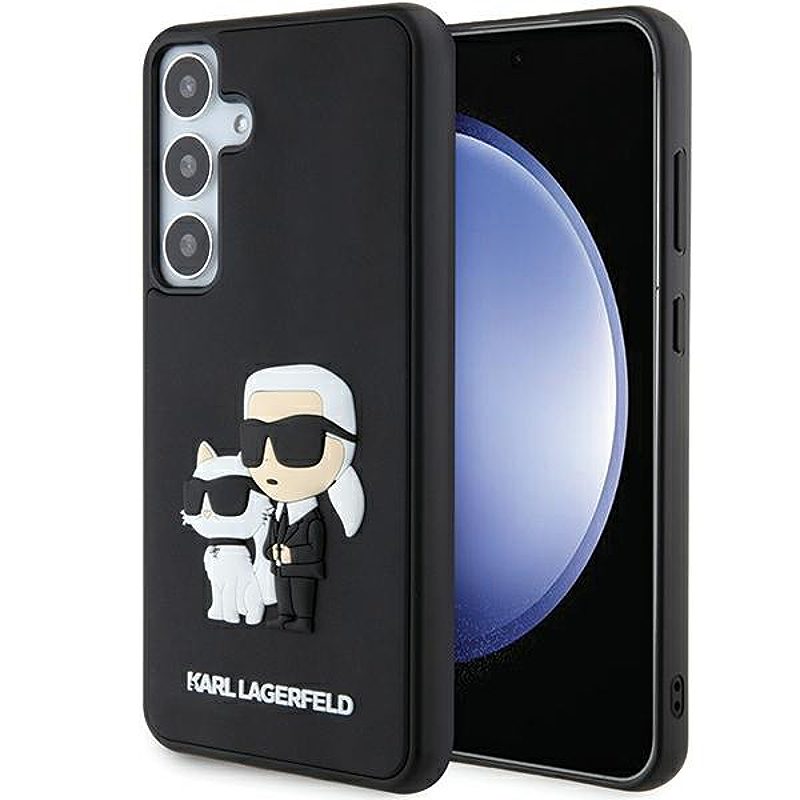 Karl Lagerfeld case for Samsung Galaxy S24 Plus KLHCS24M3DRKCNK black HC 3D RUBBER KC NFT