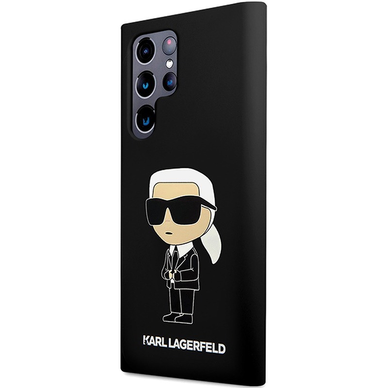 Karl Lagerfeld case for Samsung Galaxy S24 Ultra KLHCS24LSNIKBCK black HC SILICONE NFT IKONIK - Billede 2