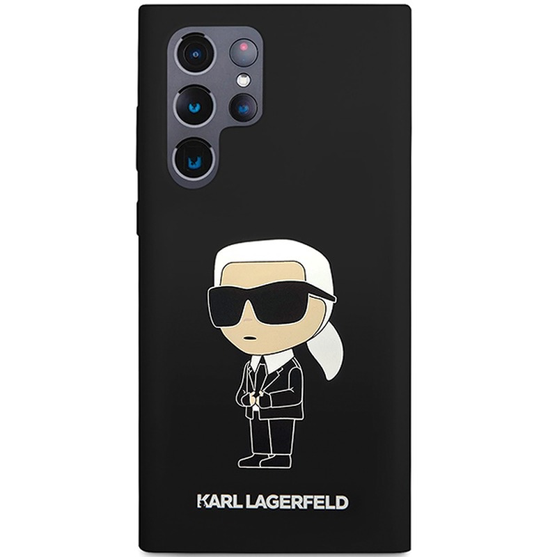 Karl Lagerfeld case for Samsung Galaxy S24 Ultra KLHCS24LSNIKBCK black HC SILICONE NFT IKONIK - Billede 3