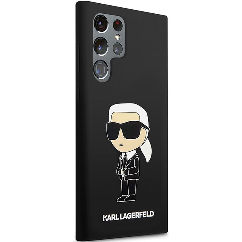 Karl Lagerfeld case for Samsung Galaxy S24 Ultra KLHCS24LSNIKBCK black HC SILICONE NFT IKONIK - Billede 4