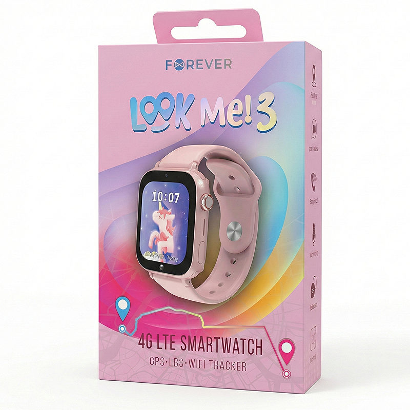 Forever smartwatch GPS WiFi 4G Kids Look Me! 3 KW-520 pink - Billede 5