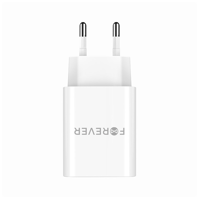 Forever TC-07-30AC PD QC charger 1x USB-C 1x USB 30W white + USB-C - USB-C cable 60W - Billede 5