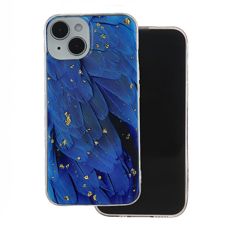 Gold Glam case for Samsung Galaxy A35 5G blue