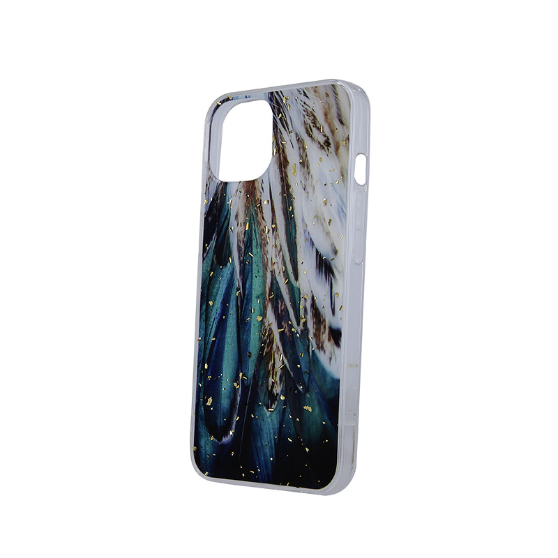 Gold Glam case for Xiaomi Redmi 13C 4G / 13C 5G / Poco C65 feathers - Billede 5