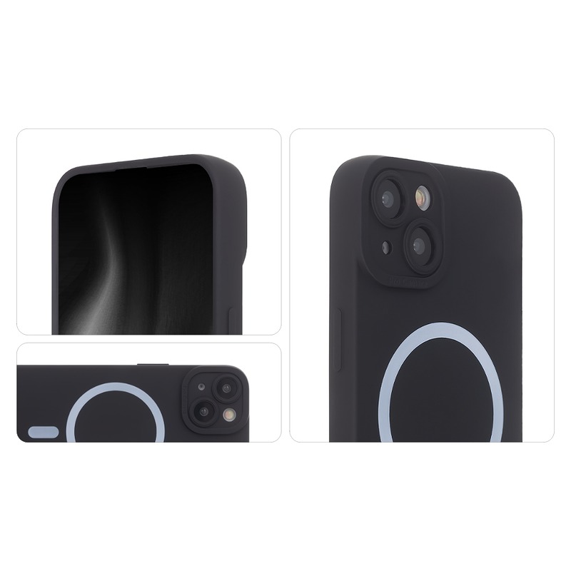 Silicon Soft Mag Case for iPhone 15 Plus 6,7" black - Billede 3