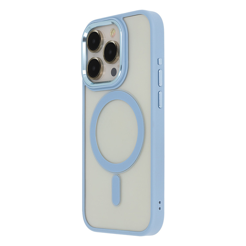 Satin Elegant Mag Case for iPhone 12 / 12 Pro 6,1" blue