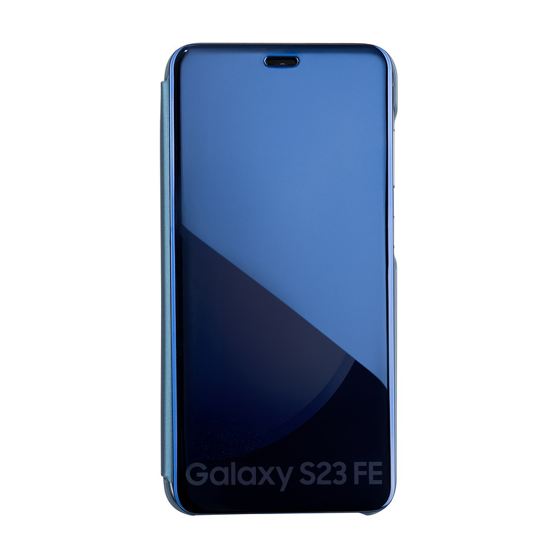 Fold Mirror View Case for Samsung Galaxy S23 FE blue - Billede 2