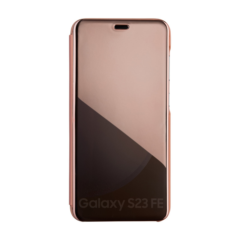 Fold Mirror View Case for Samsung Galaxy S23 FE pink - Billede 2