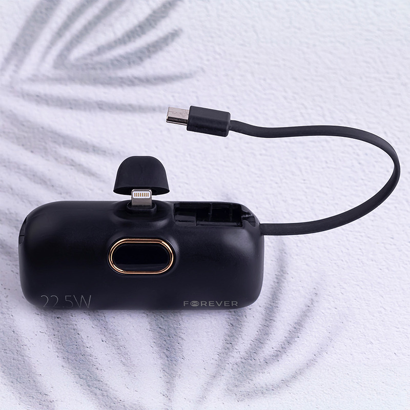 Forever mini power bank MTB-100 22.5W 5000 mAh Lightning black - Billede 3