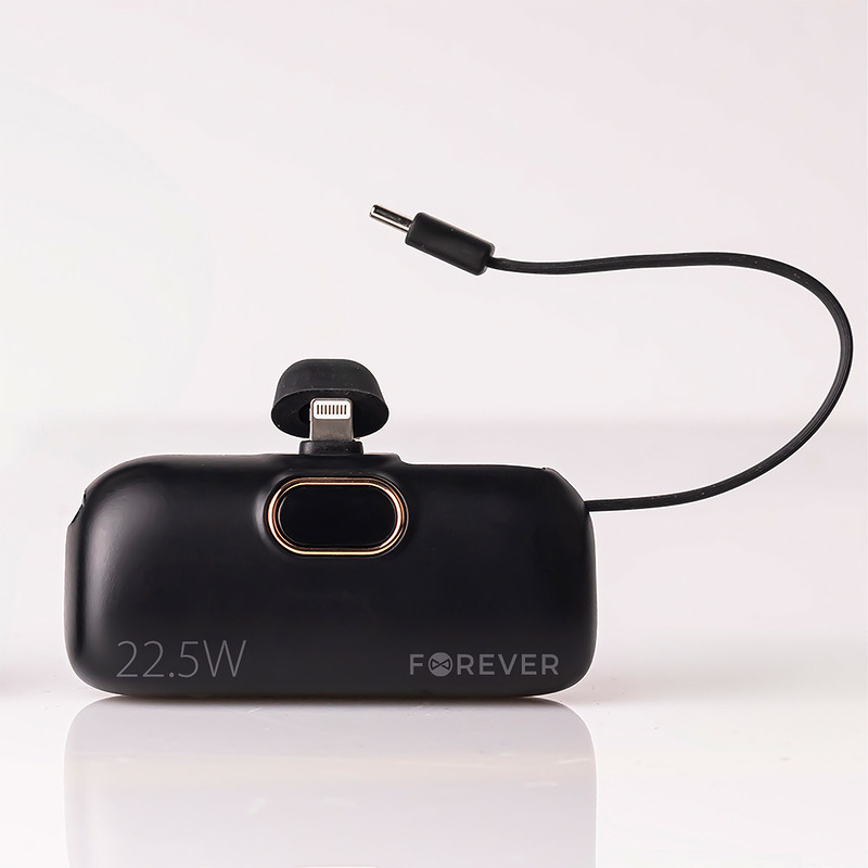 Forever mini power bank MTB-100 22.5W 5000 mAh Lightning black - Billede 4