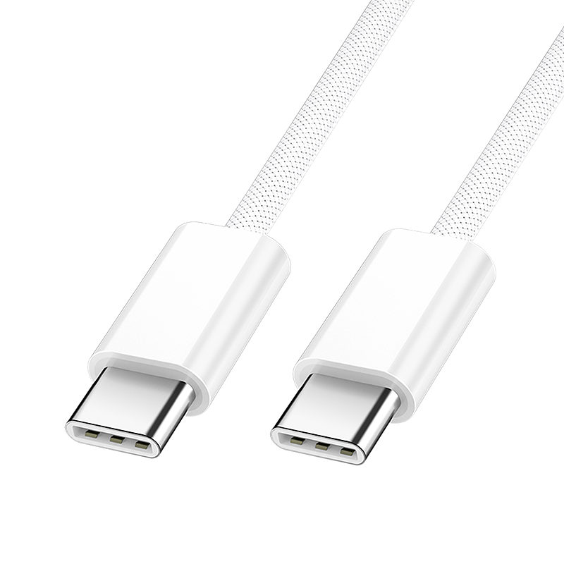 BWOO Cable USB-C - USB-C 1m 60W for iPhone 15 BO-X284 white - Billede 5
