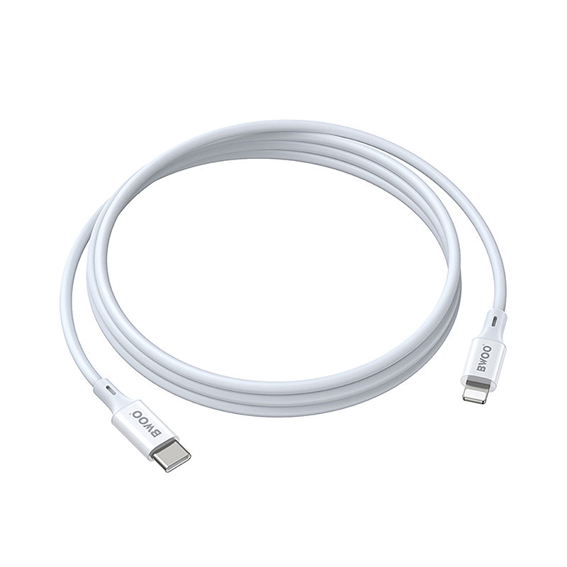 BWOO Cable USB-C - Lightning 1m 27W ABS + TPE X283 C-L white - Billede 2