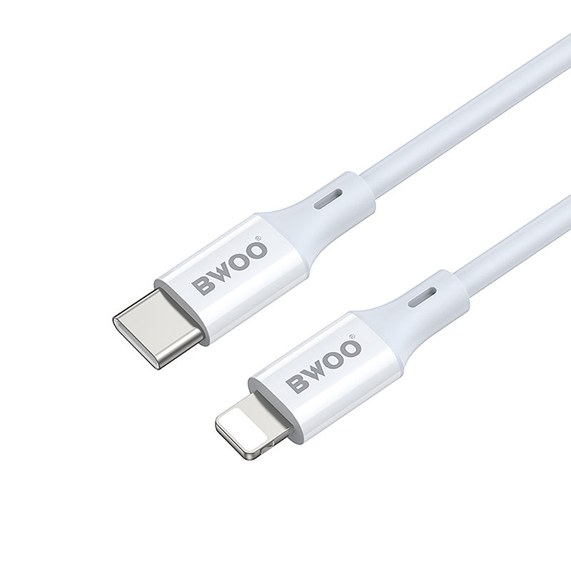 BWOO Cable USB-C - Lightning 1m 27W ABS + TPE X283 C-L white - Billede 3