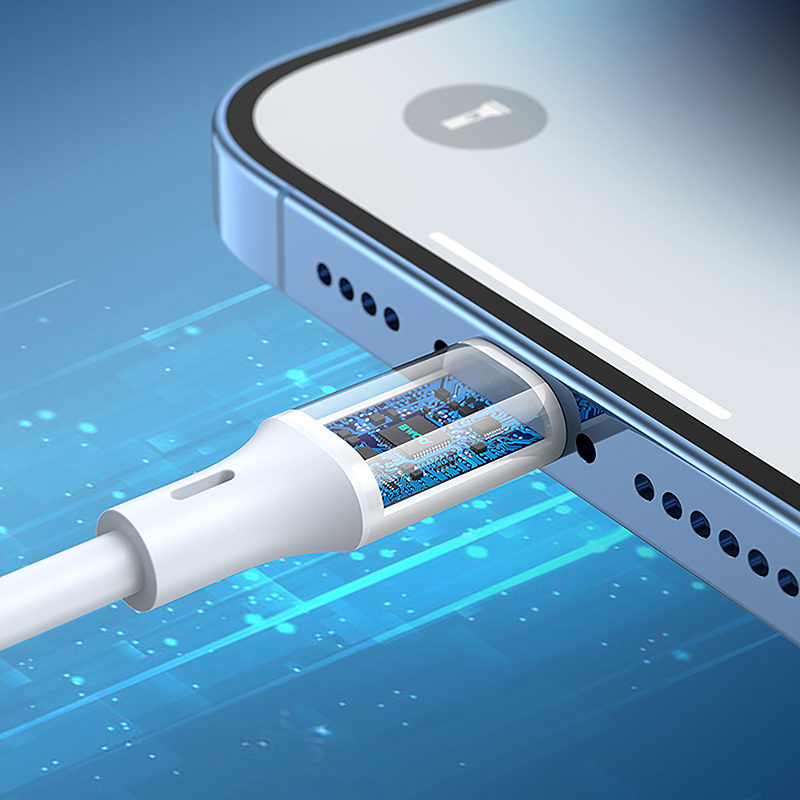 BWOO Cable USB-C - Lightning 1m 27W ABS + TPE X283 C-L white - Billede 4