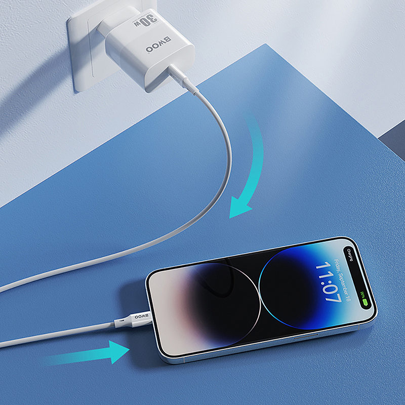 BWOO Cable USB-C - Lightning 1m 27W ABS + TPE X283 C-L white - Billede 5