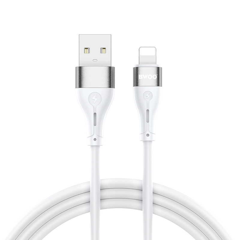 BWOO Cable USB - Lightning 1m 3A Minimalist Silicone White X280L