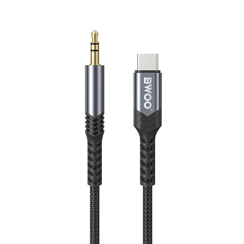 BWOO kabel AUX 3.5mm - USB-C BO-AUX066 czarny