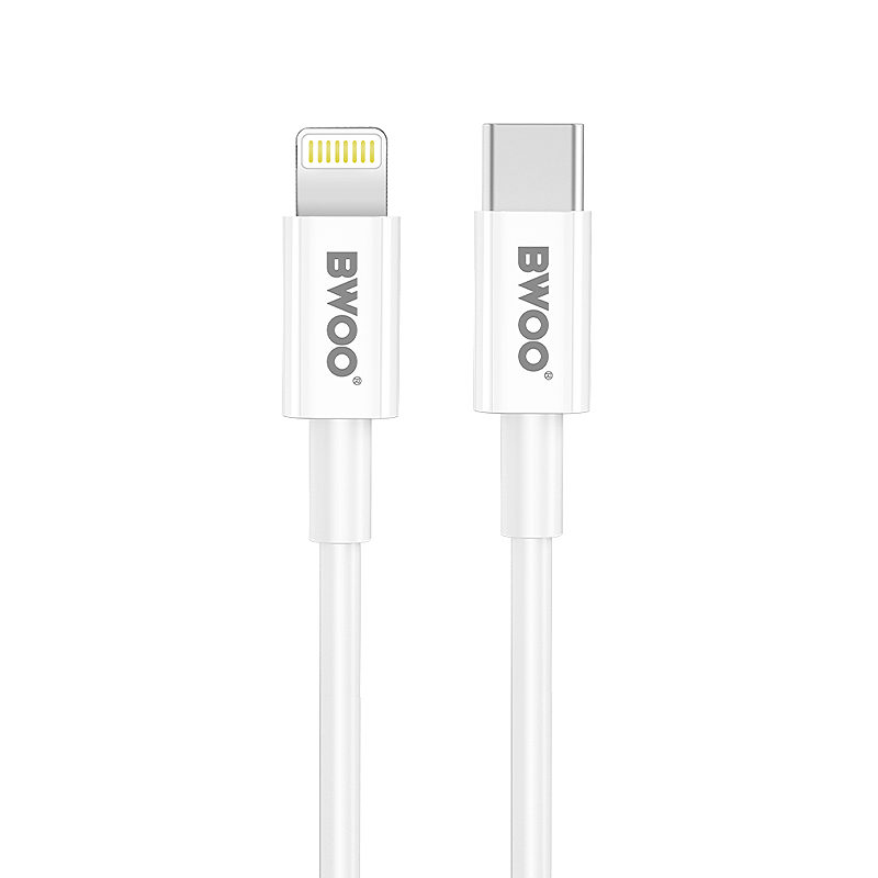 BWOO CDA159 PD wall charger 20W 1x USB-C port + Lightning white - Billede 3