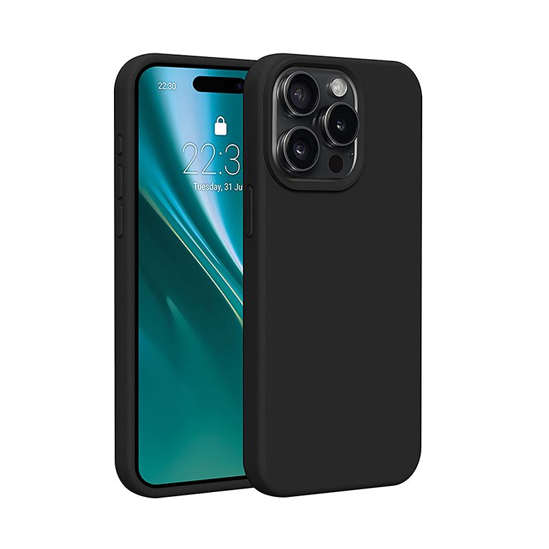 Etteri Silicone case for iPhone 15 Pro Max 6,7" black