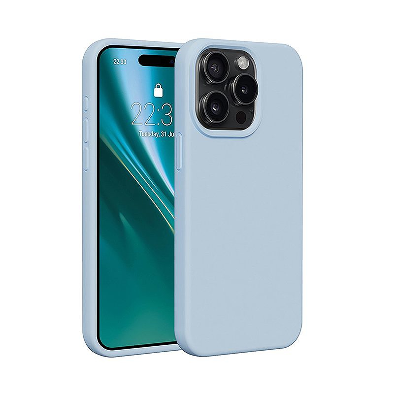Etteri Silicone case for iPhone 12 / 12 Pro 6,1" light blue