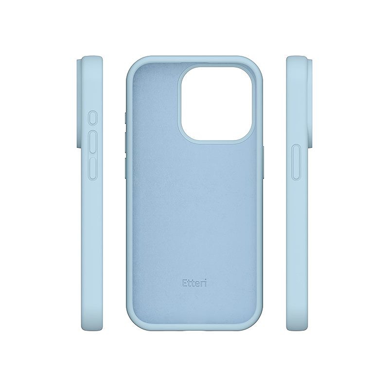 Etteri Silicone case for iPhone 12 / 12 Pro 6,1" light blue - Billede 4