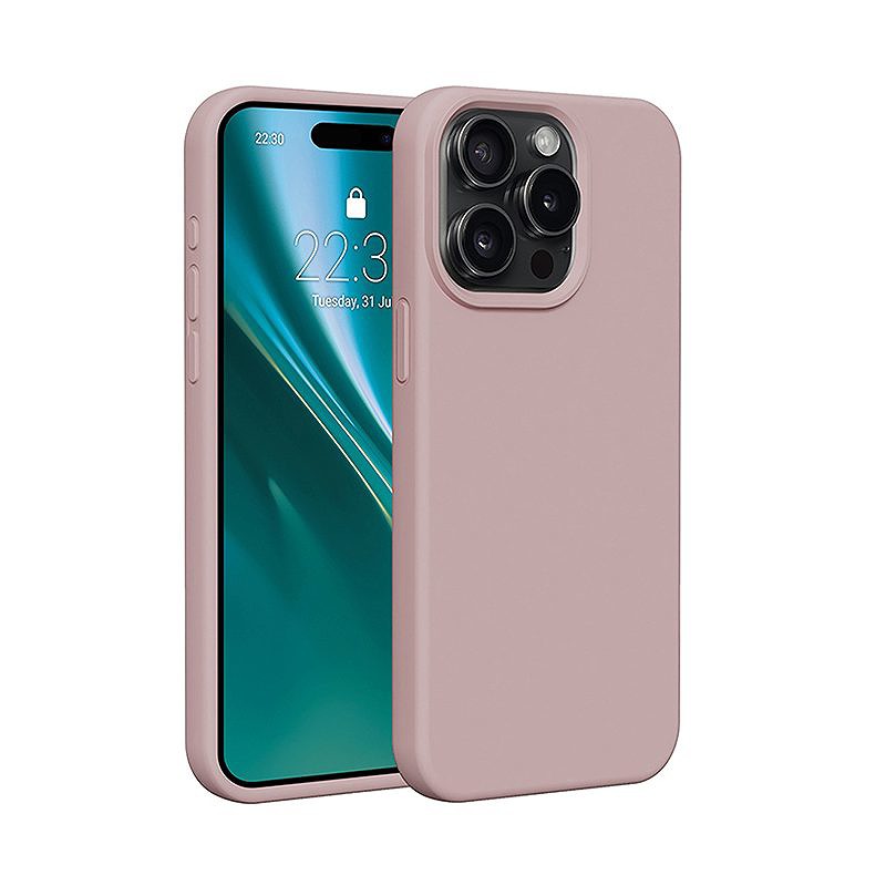 Etteri Silicone case for iPhone 15 Pro 6,1" light pink