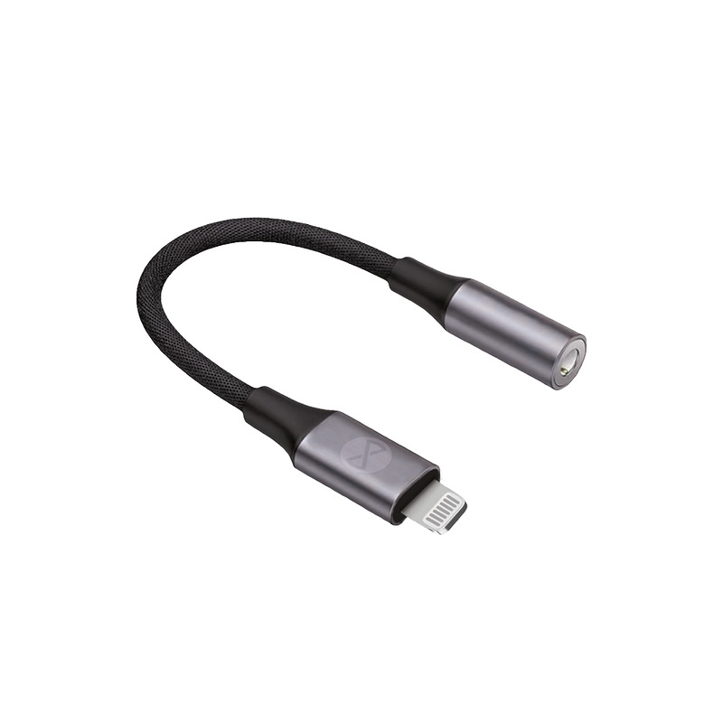 Forever adapter audio AJL-01 jack 3,5 mm - Lightning black - Billede 2
