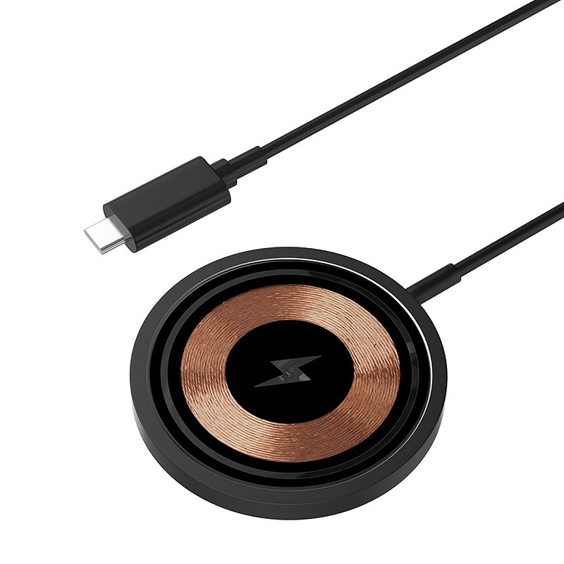 Setty Transparent inductive charger 15W black QTLI-15-01