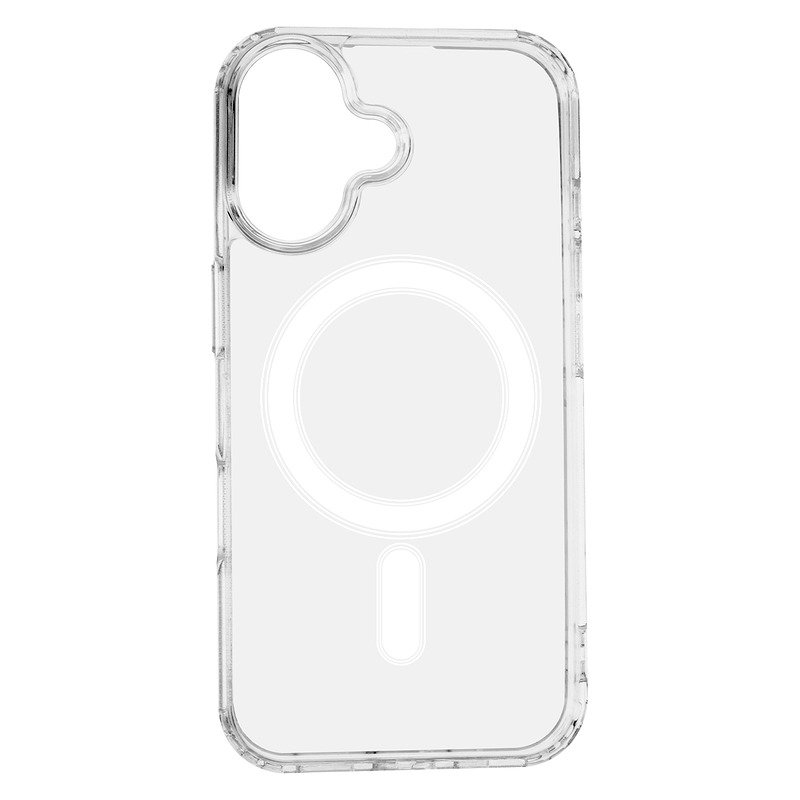 Anti Shock 1,5 mm Mag case for iPhone 16 6,1" transparent big hole - Billede 2