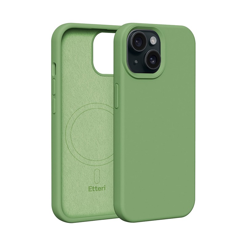 Etteri Silicone Mag case for iPhone 13 6,1" light green