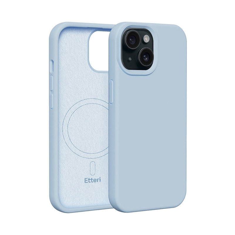 Etteri Silicone Mag case for iPhone 13 6,1" light blue