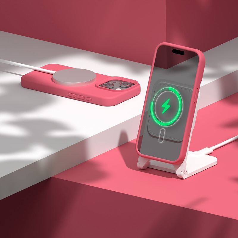 Etteri Silicone Mag case for iPhone 13 6,1" raspberry - Billede 5