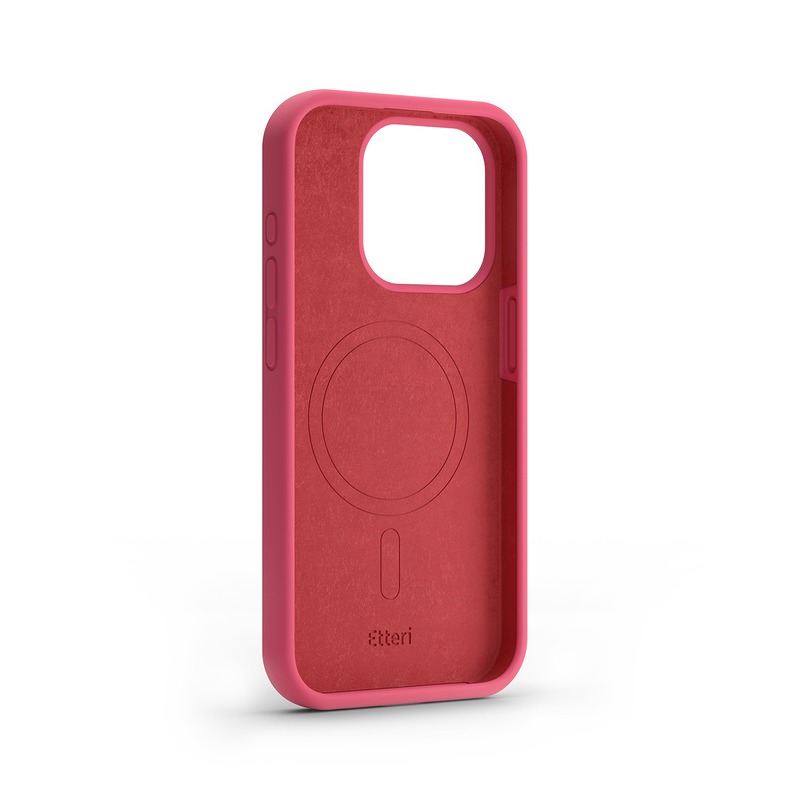 Etteri Silicone Mag case for iPhone 15 Pro Max 6,7" raspberry - Billede 2