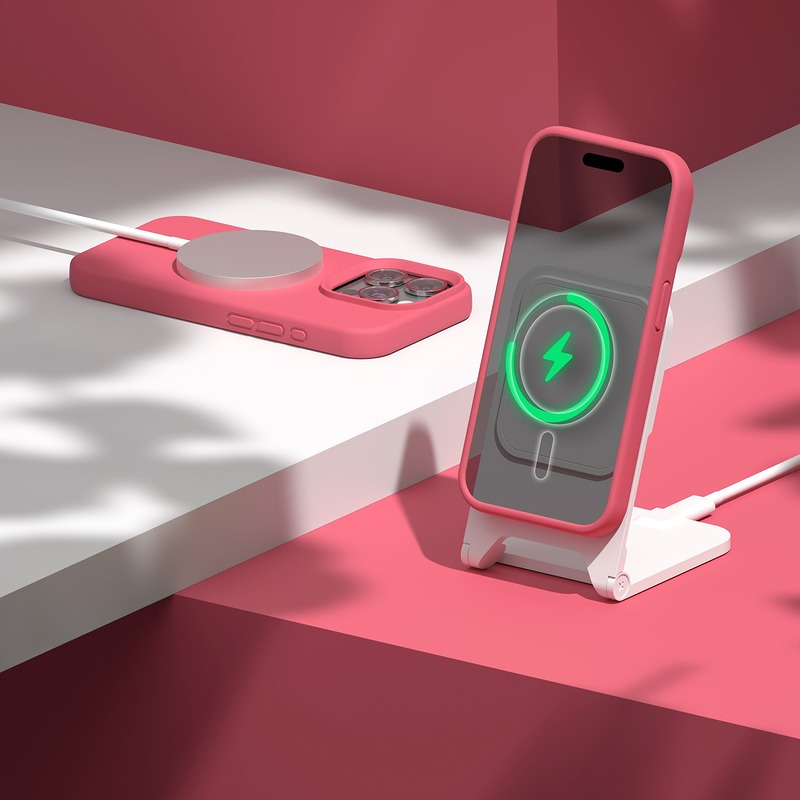 Etteri Silicone Mag case for iPhone 15 Pro Max 6,7" raspberry - Billede 5