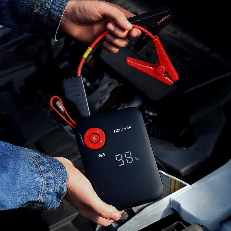 Forever jump starter 4in1 JS-400 26,64Wh black-red - Billede 3