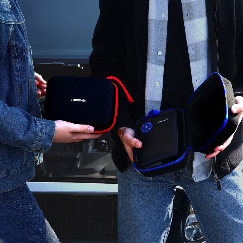 Forever jump starter 4in1 JS-400 26,64Wh black-red - Billede 4