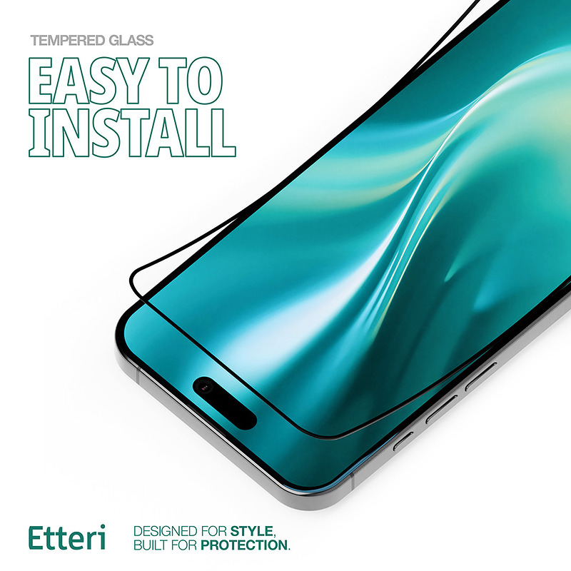 Etteri tempered glass 9D for iPhone 12 / 12 Pro 6,1" - Billede 3