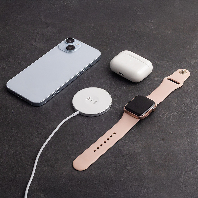 Forever MAWC-400 magnetic wireless charger 15W white 3in1 - Billede 3