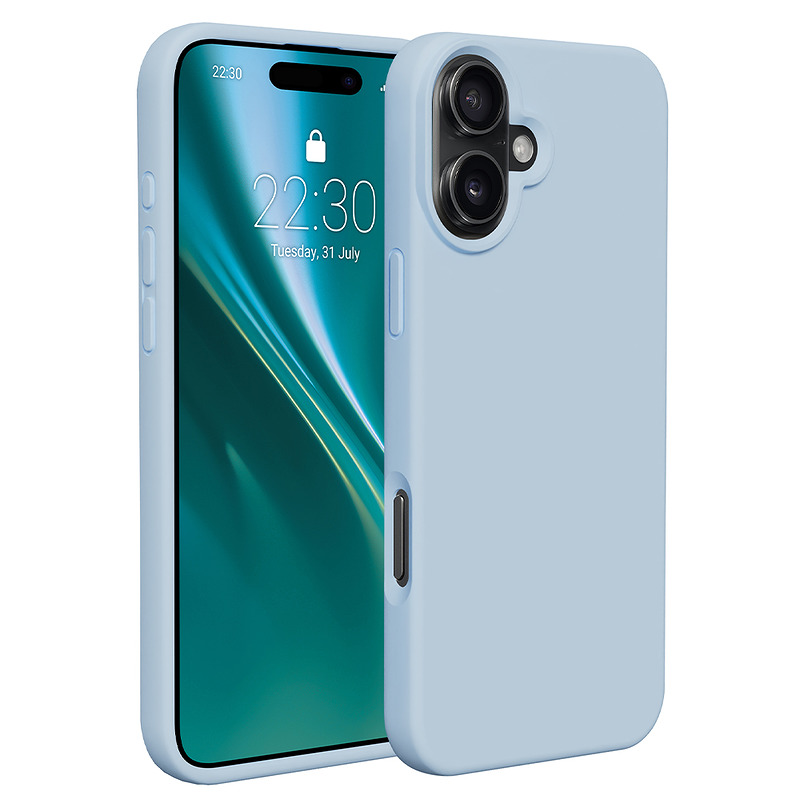 Etteri Silicone case for iPhone 16 6,1" light blue