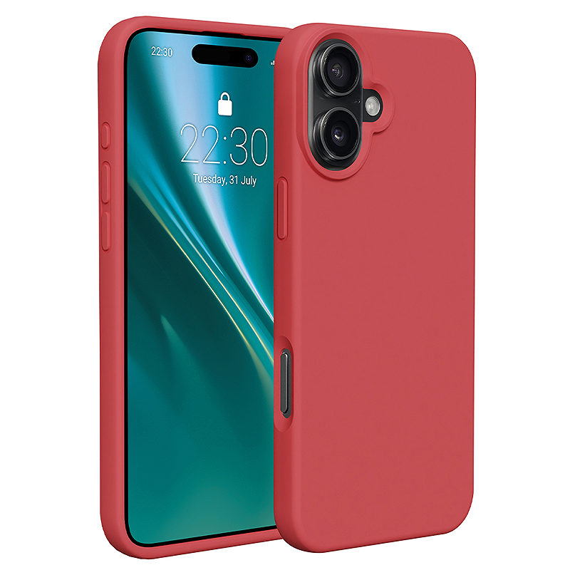 Etteri Silicone case for iPhone 16 6,1" raspberry